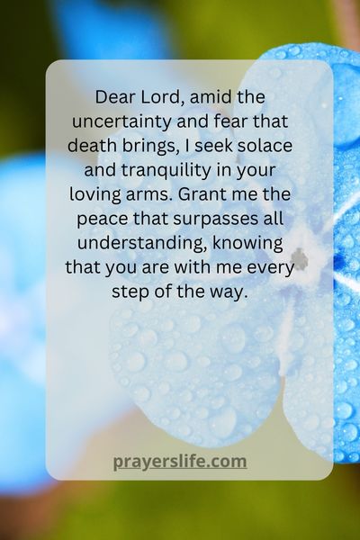 A Prayer For Solace And Tranquilly In The Face Of Death