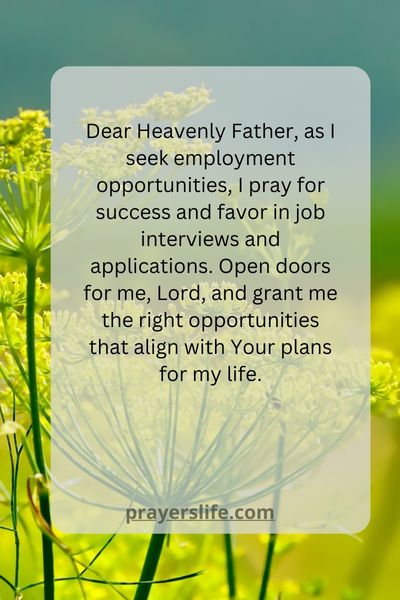 A Prayer For Success And Favor In Job Interviews And Applications