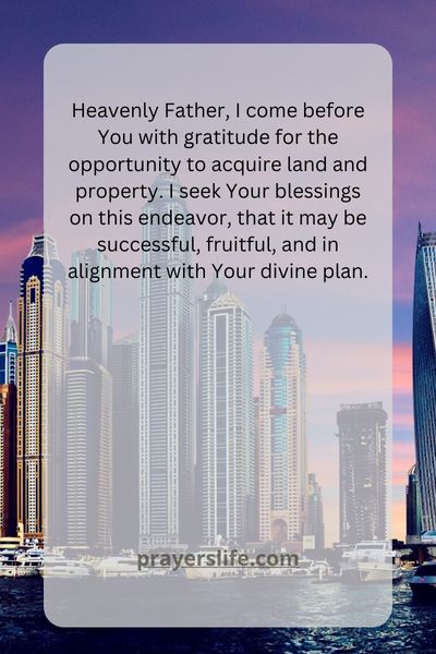 A Prayer For Successful Property Acquisition