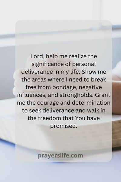 A Prayer For The Importance Of Personal Deliverance