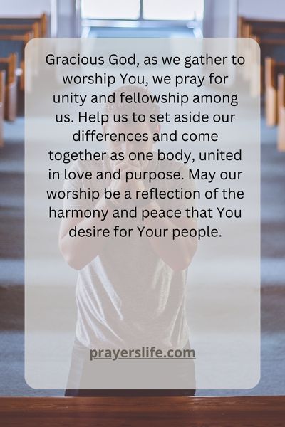 A Prayer For Unity And Fellowship Among Worshipers 1