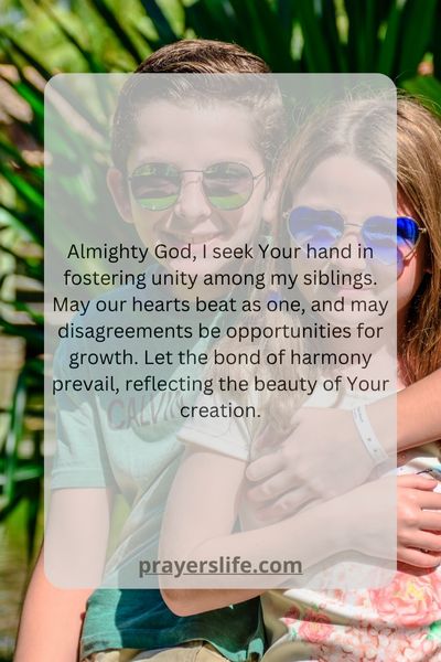 A Prayer For Unity And Harmony Among Siblings