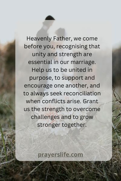 A Prayer For Unity And Strength In Marriage