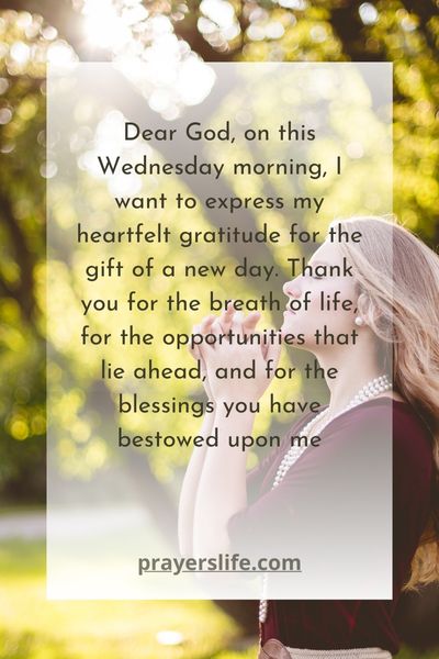 A Prayer For Wednesday Gratitude