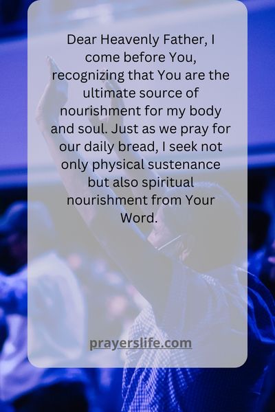 Seeking Nourishment Through Prayer
