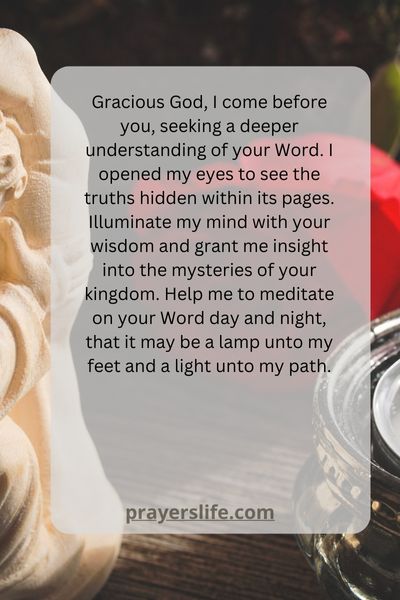 A Prayer For A Deeper Understanding Of Gods Word