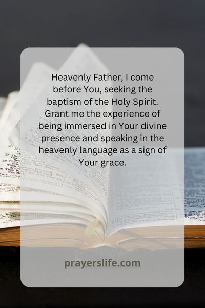 A Prayer For The Baptism Of The Holy Spirit