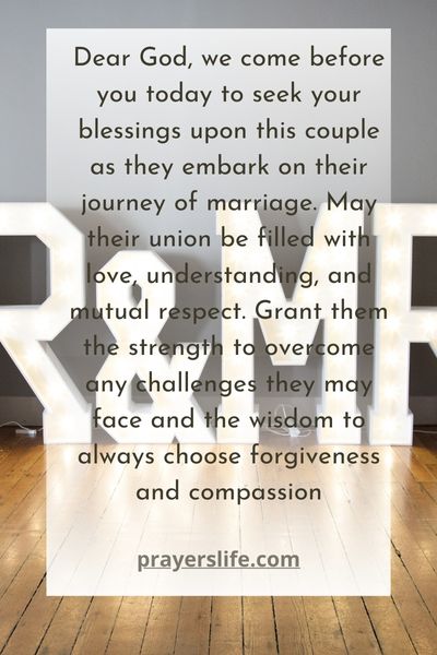A Prayer For The Couple'S Union