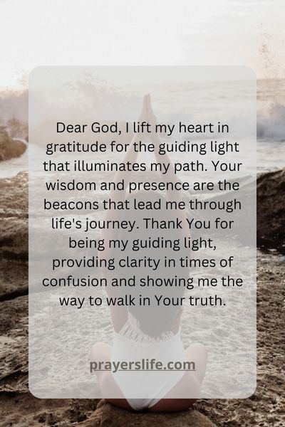 A Prayer Of Thanks For Guiding Light