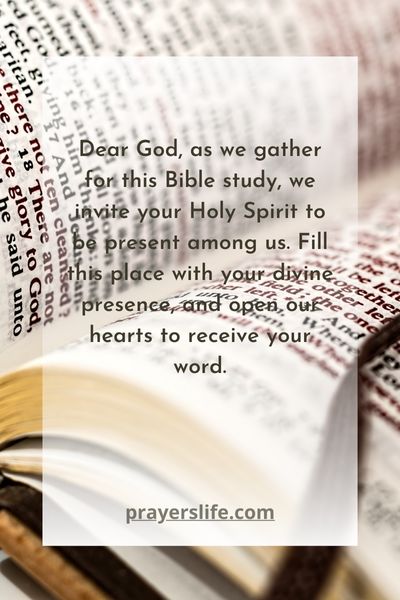 A Prayer To Invite His Spirit Into Our Study