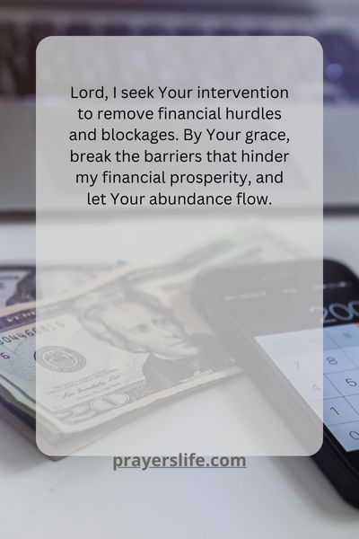 A Prayer To Remove Financial Hurdles And Blockages