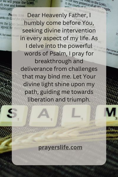 A Psalm For Deliverance And Breakthrough