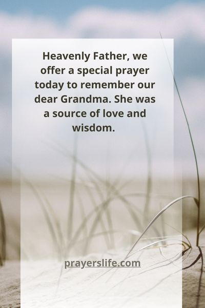 A Special Prayer To Remember Grandma