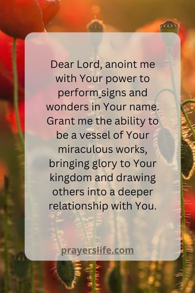 Anointing For Signs And Wonders