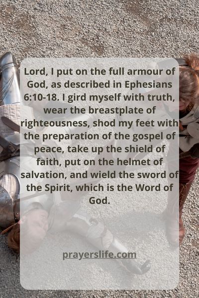 Armor Up, Preparing For Spiritual Battle