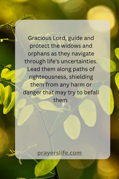 Asking For God'S Guidance And Protection For Widows And Orphans