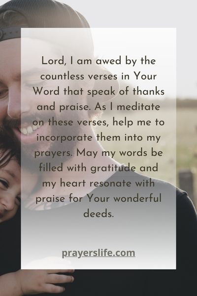 Biblical Verses Of Thanks And Praise