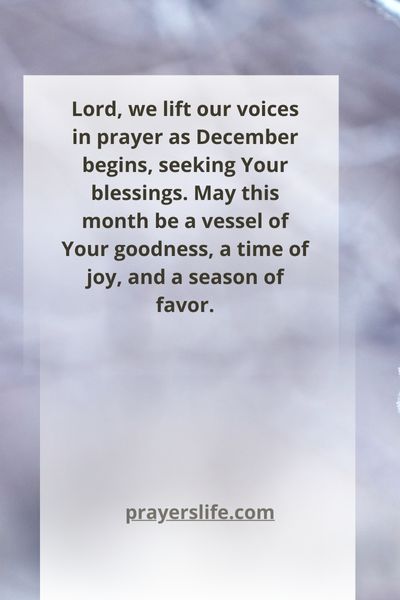 Blessings For The New Month: December Prayer