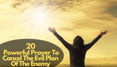 Prayer To Cancel The Evil Plan Of The Enemy