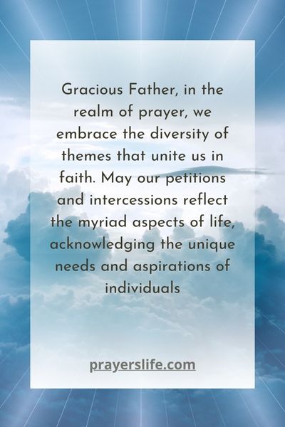 Diverse Themes In Prayer Of The Faithful