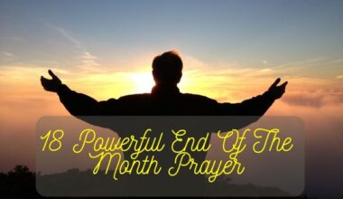 End Of The Month Prayer