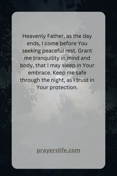 Evening Prayers For Peaceful Sleep