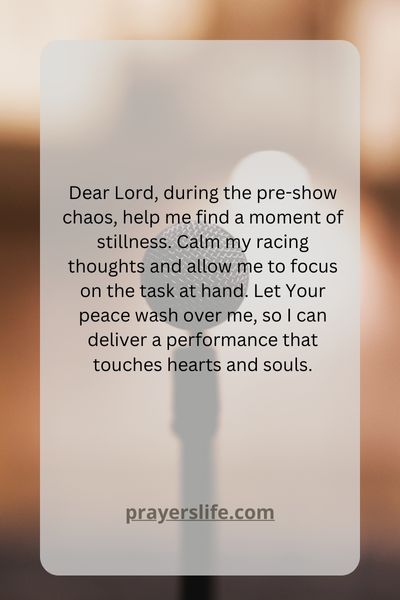 Finding Peace And Focus Through Pre-Performance Prayer
