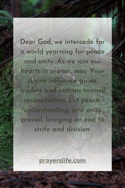 General Intercession Prayers For World Peace And Unity