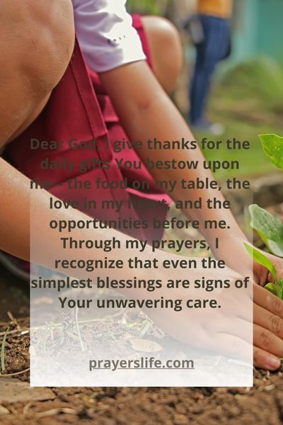 Giving Thanks For Daily Gifts In Prayer