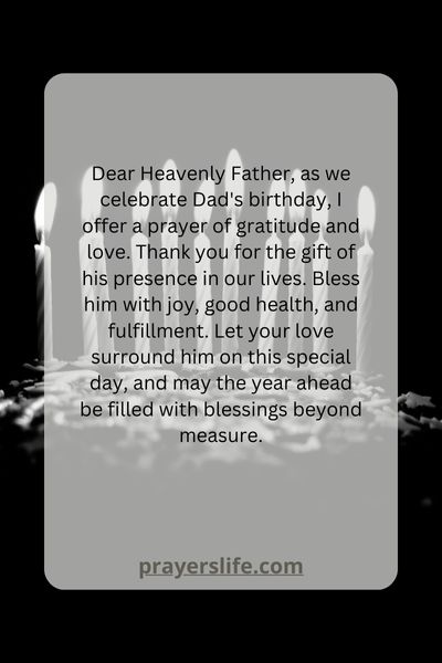 Gratitude And Love In Birthday Prayers For Dad 1