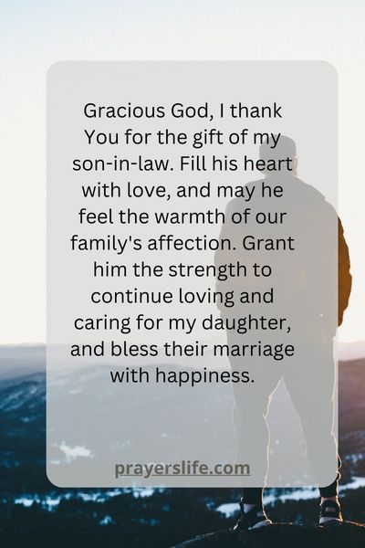 Gratitude And Love In My Prayer For My Son-In-Law