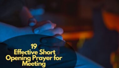 Effective Short Opening Prayer For Meeting