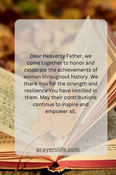 Honoring Womens Achievements Through Prayer