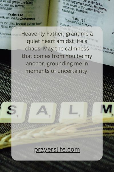 Invoking Calmness Through Prayer