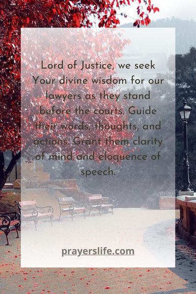 Invoking Divine Wisdom For Lawyers In Court