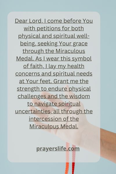 Miraculous Medal Petitions For Physical And Spiritual Well Being