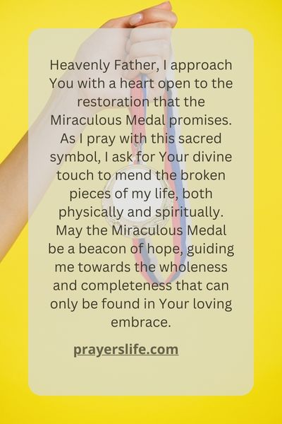 Miraculous Medal Prayer For Restoration