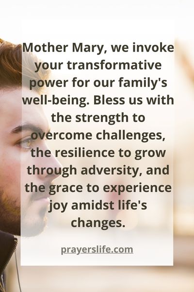 Mother Mary'S Prayer For Family Well-Being