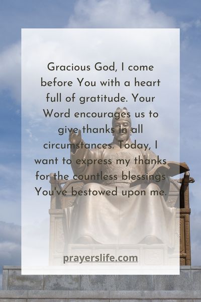 Offering Gratitude For Blessings