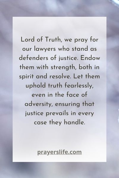 Offering Prayers For Lawyers Defending Truth