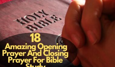 Opening Prayer And Closing Prayer For Bible Study