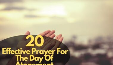 Effective Prayer For The Day Of Atonement