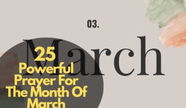 25 Powerful Prayer For The Month Of March