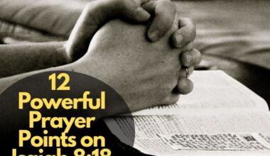 Powerful Prayer Points On Isaiah 8:18