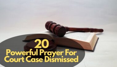 Prayer For Court Case Dismissed