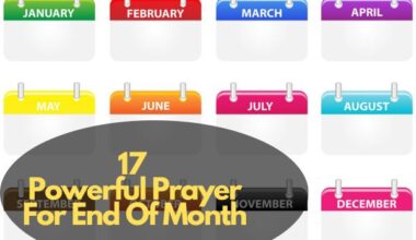 Prayers For End Of The Month