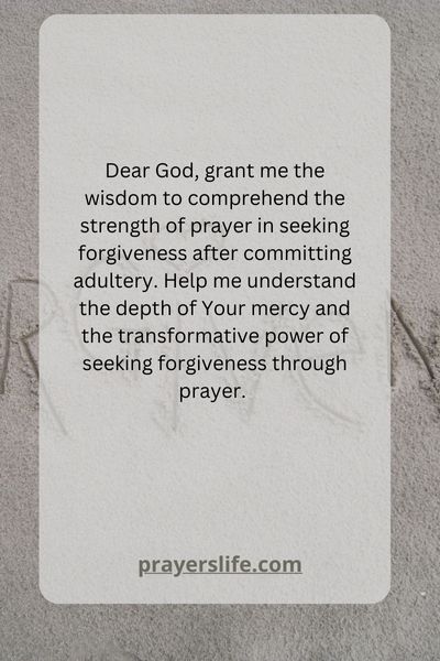 Prayer For Forgiveness Of Adultery