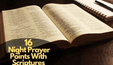Night Prayer Points With Scriptures