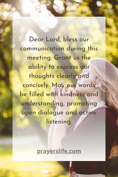 Prayer For Effective Communication In Meetings