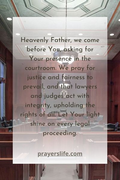 Prayer For Justice And Fairness In The Courtroom
